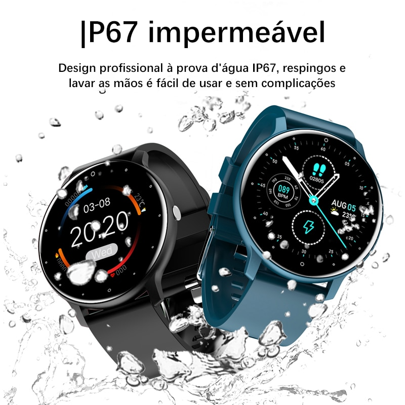 Relógio smartwatch Android e IOS a prova dagua IP67